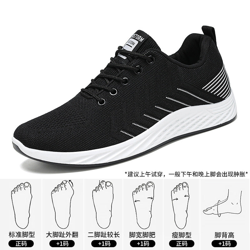 Shoes Men's Sports Shoes Breathable Non-Stinky Mesh Shoes Soft Sole Comfortable Running Shoes Large Size Fashion Men's Shoes Single Shoes