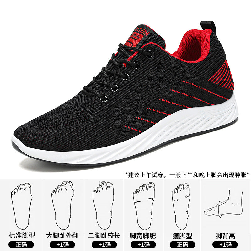 Shoes Men's Sports Shoes Breathable Non-Stinky Mesh Shoes Soft Sole Comfortable Running Shoes Large Size Fashion Men's Shoes Single Shoes