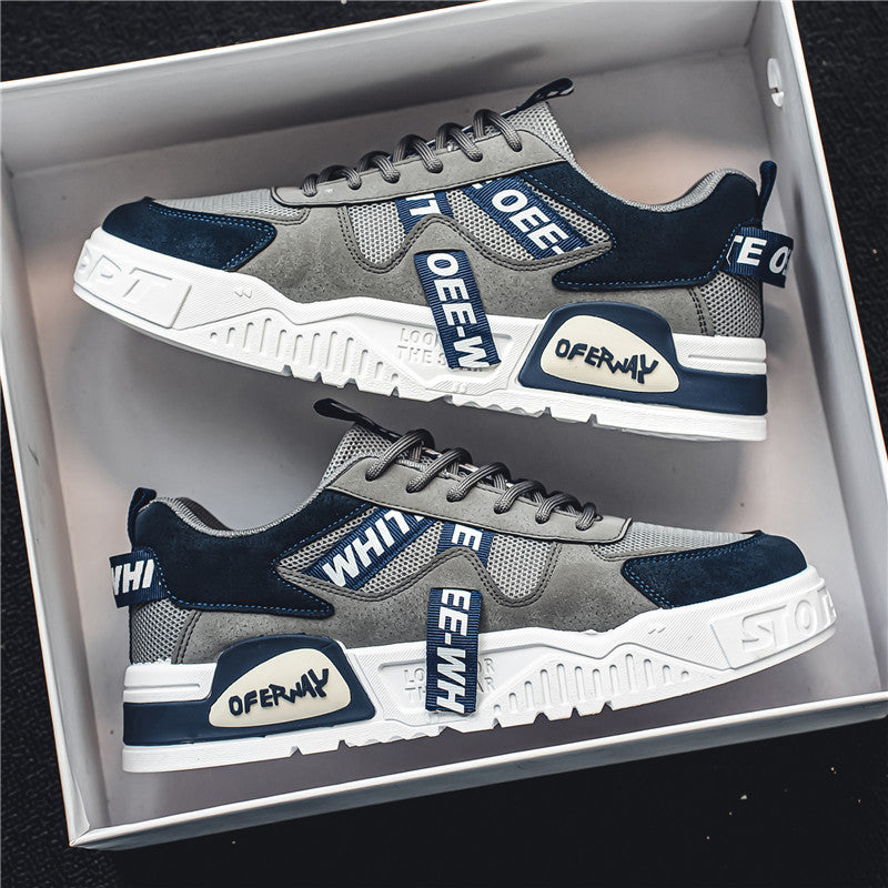 Men's Shoes Winter 2024 New Breathable Versatile Casual Sneakers Men's Niche Thick-Soled Non-Slip Student Sports Shoes