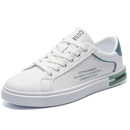 Breathable Lightweight Sports Men's Shoes New Arrival 2024 Spring and Summer Fashionable All-Match Board Shoes Soft Bottom Low White Shoes for Students