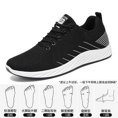 Shoes Men's Sports Shoes Breathable Non-Stinky Mesh Shoes Soft Sole Comfortable Running Shoes Large Size Fashion Men's Shoes Single Shoes