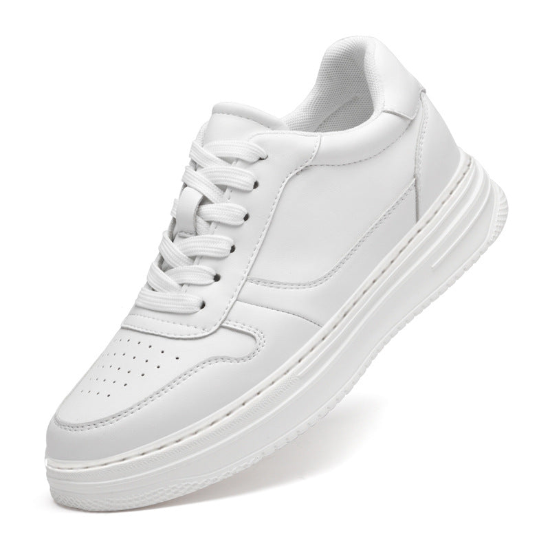 Breathable invisible inner height 8CM men's shoes spring soft-soled board shoes men's casual youth lightweight breathable height 6CM
