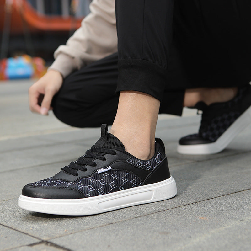 Flat Single-layer Shoes Sneakers Men's Low-top Casual Shoes Men's Fashionable Lightweight Men's Sports Casual Work Shoes Fashionable
