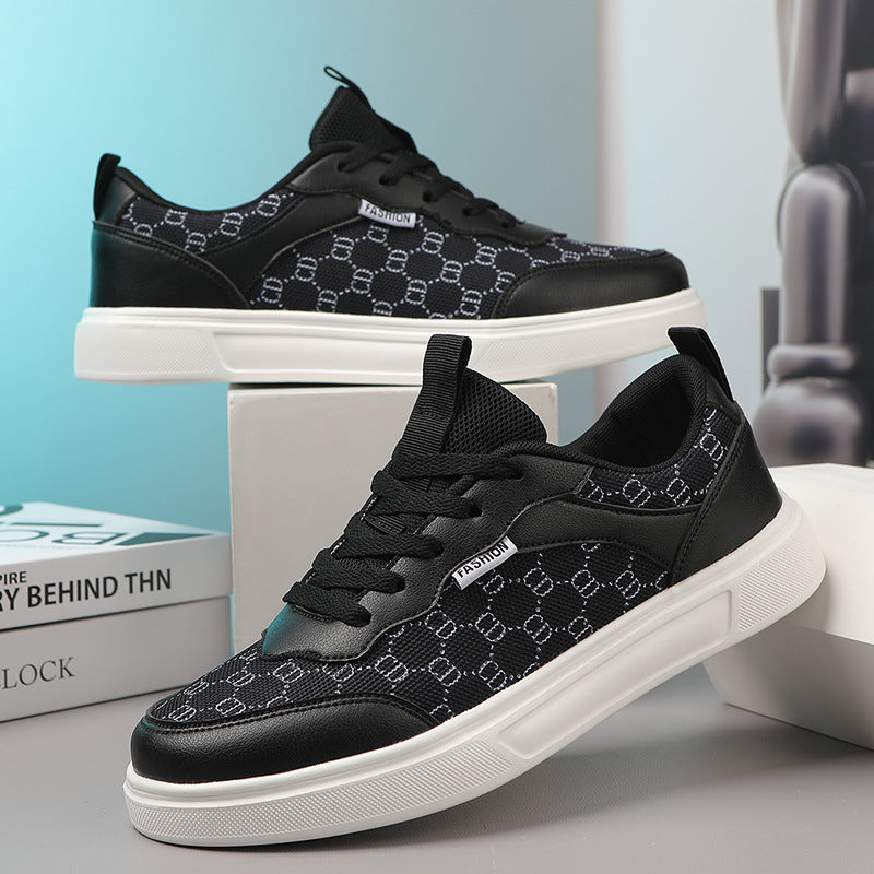 Flat Single-layer Shoes Sneakers Men's Low-top Casual Shoes Men's Fashionable Lightweight Men's Sports Casual Work Shoes Fashionable