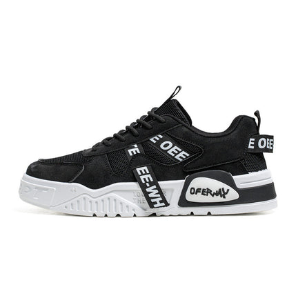 Men's Shoes Winter 2024 New Breathable Versatile Casual Sneakers Men's Niche Thick-Soled Non-Slip Student Sports Shoes