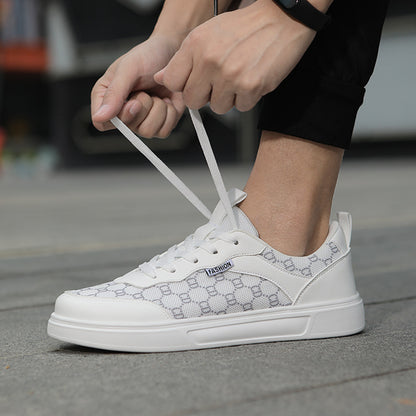 Flat Single-layer Shoes Sneakers Men's Low-top Casual Shoes Men's Fashionable Lightweight Men's Sports Casual Work Shoes Fashionable