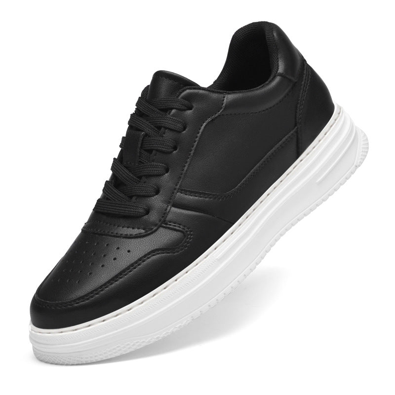 Breathable invisible inner height 8CM men's shoes spring soft-soled board shoes men's casual youth lightweight breathable height 6CM
