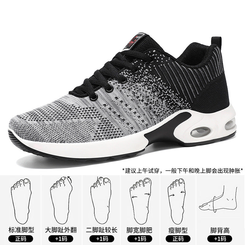 Shoes Men's Sports Shoes Soft Sole Air Cushion Running Shoes Cross-Border Large Size Versatile Men's Shoes Breathable Non-Stinky Casual Shoes